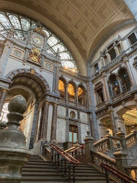 Station| antwerp| vacay| #vacation #antwerp #belgium #aesthetic #antique #vacay Antwerp Belgium Aesthetic, Antwerp Aesthetic, Brussels Belgium Aesthetic, Brussels Aesthetic, Belgium Aesthetic, Belgium Trip, Brussel Belgium, Aesthetic Antique, Visit Belgium