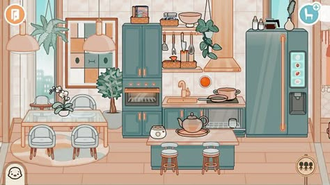 Tocaboca Kitchen Ideas Modern Mansion, Toca Boca Room Ideas Modern, Modern Mansion Kitchen, Modern Mansion Bedroom, Toca Boca Hair Salon, Toca Room Ideas, Bad Room Ideas, Toca Life World Aesthetic Pfp, Mansion Kitchen