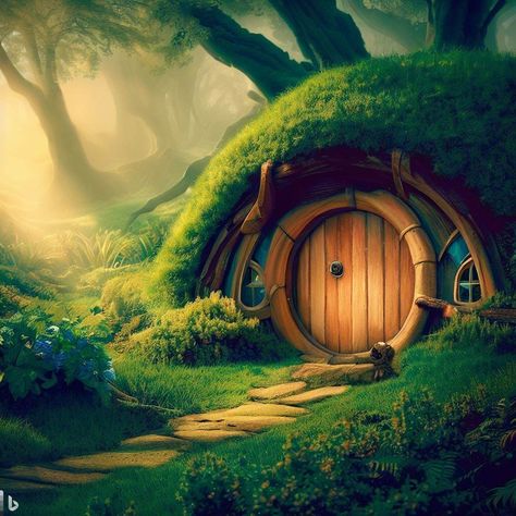 Hole Drawing, Fairytale Houses, Whimsical Cottage, Magical House, Hobbit Art, The Hobbit Movies, Tolkien Art, House Sketch, Hobbit House