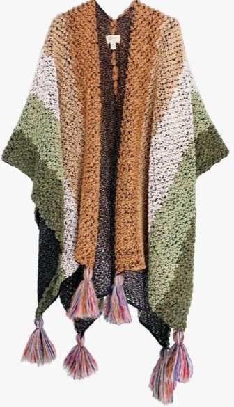 Fall Tones, Cowl Neck Poncho, Womens Poncho, Knit Shrug, Ladies Poncho, Fringed Poncho, American Eagle Sweater, Green Wool, Knit Crop Top