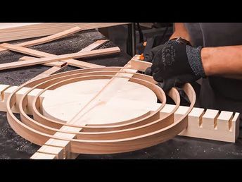 Steam Bending Wood Projects, How To Bend Wood Into A Circle, Steam Bent Wood Projects, Wood Bending Furniture, Bending Wood Projects, Bending Wood Diy, Bend Wood Diy, Bent Wood Furniture, How To Bend Wood Diy