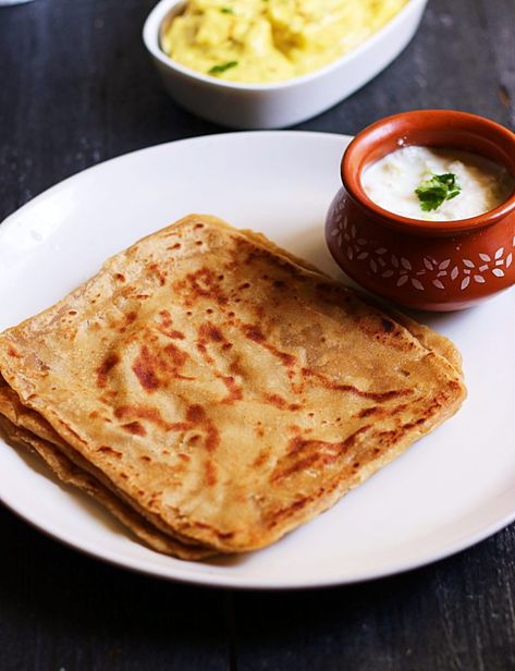 Plain Paratha, Paratha Roti, Indian Breads, Best Vegetable Recipes, Indian Flatbread, Dal Fry, Paratha Recipe, Paratha Recipes, Indian Bread