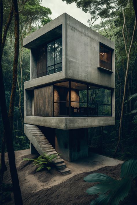 Homemade Trailer, Guest House Plans, Eco Art, Brutalism Architecture, Concrete Houses, Concrete Architecture, Minimal House Design, Concrete House, Brutalist Architecture