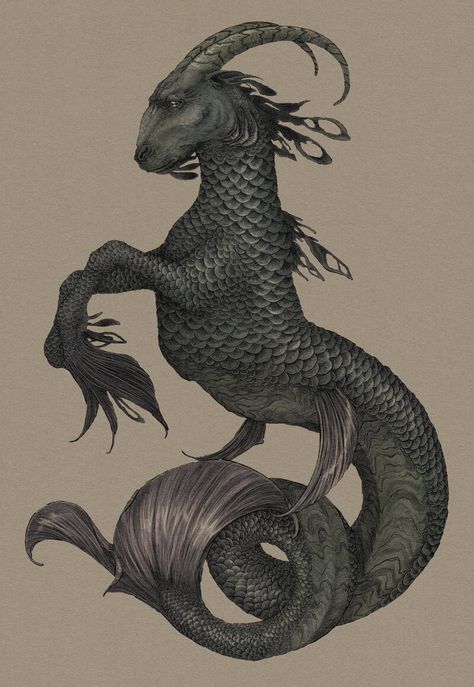 ArtStation - Capricornus, Emnida Capricornus Art, Capricorn Art Drawing, Capricorn Horoscope, Capricorn Animal, Sea Goat, Goat Drawing, Dark Capricorn Art, Evil Capricorn Art, Capricorn Illustration Art