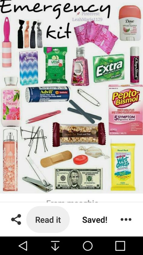 Schul Survival Kits, Diy Back To School Supplies, Emergency Kit For Girls, Middle School Supplies, School Emergency Kit, Middle School Survival, Middle School Hacks, School Survival Kits, School Preparation