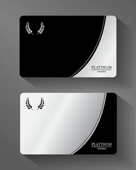 Vector Platinum member card Vip Card Design, Loyalty Card Design, Btc Wallet, Platinum Card, Handmade Logo, Member Card, Vip Card, Intro Youtube, Business Card Design Creative