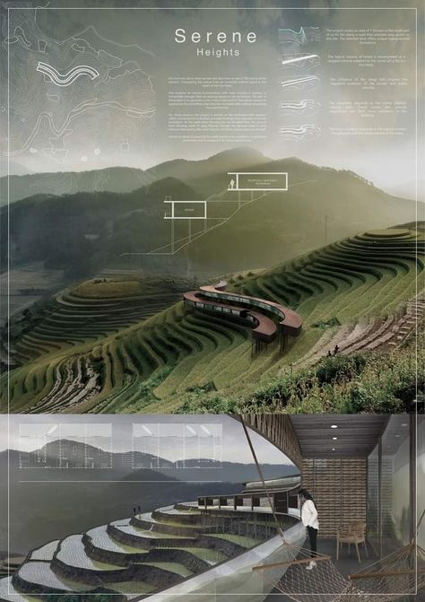 Mountain Architecture Concept, Mountain Architecture Design, Spa Plan, Koshino House, Nature Photography Sky, Architecture Design Presentation, Mountain Architecture, International Architecture, Architecture Competition