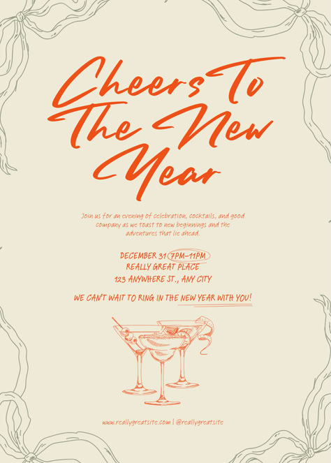 CANVA Free New Year Party Invitation #canva #free #printable #newyear #card #invitation New Years Advertising, New Years Party Invitation, New Years Graphic Design, New Years Eve Party Themes, New Years Invitations, New Year's Eve Party Themes, New Year Party Invitation, New Years Eve Invitations, New Years Eve Dinner