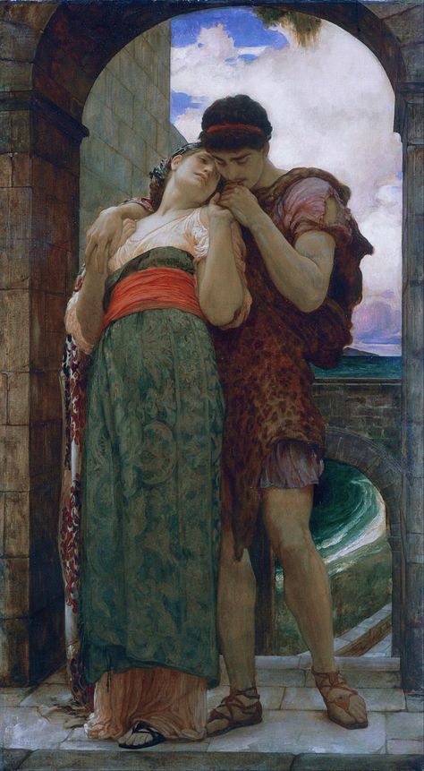 Wedded by Frederic Leighton Kino Box, Frederic Leighton, Pre Raphaelite Art, Rome Antique, Rennaissance Art, Beauty In Art, Historical Painting, Tableau Art, Mythology Art