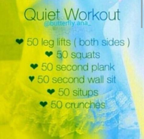 Quiet Morning Workout, Mini Workouts, Apartment Exercises Quiet Workout, Apartment Workout, Quiet Workout, Workout Morning, Bed Workout, Control Cravings, Summer Body Workouts