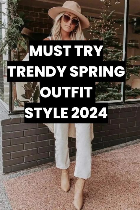 Trendy New Spring Outfits for Girls in 2024 : Spring Outfits Ideas 37 Cold Spring Date Night Outfit, Cold Spring Outfit Aesthetic, Spring Clothes For Women 2024, Spring 2024 Outfits Women, Spring Outfits 2024, Spring 2024 Outfits, Spring Teacher Outfits 2024, Spring Outfits 2024 Trends Women Casual, Casual Spring Outfits 2024