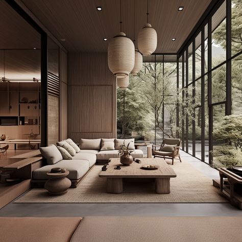 Japandi style living rooms Japanese Style Living Room, House Aesthetics, Japanese Living Room, Modern Japanese Style, Japandi Living Room, Japandi Interior Design, Zen Interiors, Japandi Home, Japandi Living