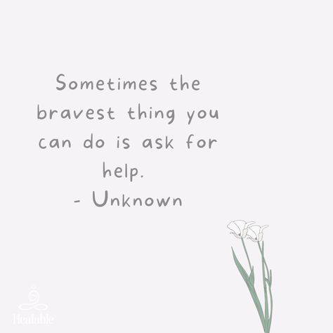 Sometimes the bravest thing you can do is ask for help. On this #WorldMentalHealthDay, let's remember that seeking support is a sign of strength, not weakness. And if you or someone you know is in need of a safe and supportive space to discuss mental health concerns or connect with others who are on a similar journey, consider downloading Healable now. We're here to listen, share, and heal together. Remember, you are never alone in this. #HealableApp #SupportEachOther #appstore #googleplaystore Reach Out For Help Quotes, Asking For Help Quotes Strength, Asking For Help Quotes, Ask For Help Quotes, World Mentalhealth Day, World Mental Health Day, Now Quotes, Brilliant Quote, Asking For Help