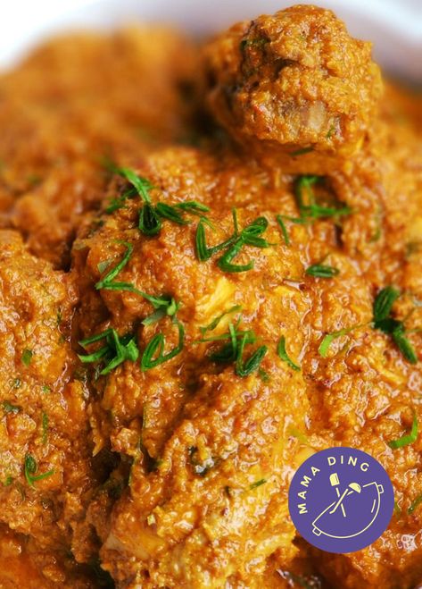 Chicken Rendang/Rendang Ayam — Mama Ding's Kitchen Essen, Chicken Rendang Recipe, Chicken Rendang, Rendang Ayam, Masakan Melayu, Beef Rendang, Malaysian Recipes, Dry Curry, Malay Food