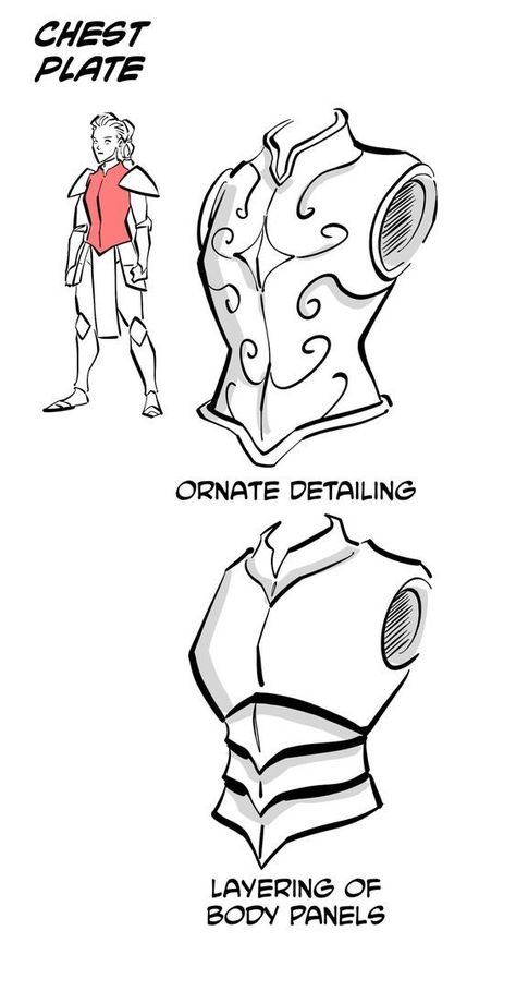 Simple Armour Design, Body Armor Drawing Reference, How To Draw Fantasy Clothes, Armor Pose Reference, Armor Tutorial Drawing, Women Armour Drawing, Woman Armor Drawing, Drawing Armor Reference, How To Color Armor