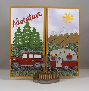 Camping Scrapbook, Camping Cards, Gatefold Cards, Camping Birthday, Retirement Cards, Birthday Cards For Men, One Summer, Fathers Day Crafts, Fancy Fold Cards