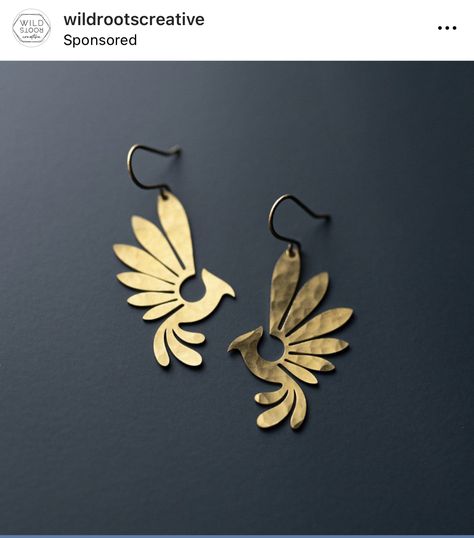 Birds Jewelry, Bird Symbol, Brass Birds, Phoenix Jewelry, Golden Bird, Phoenix Necklace, Brass Bird, Creative Shop, Classy Earrings