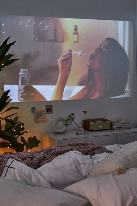 Mini Projector, Projector, Theater, Tv, On Twitter, Bedroom, Bed, Twitter