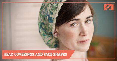 Head Coverings and Face Shapes: How To Find a Look that Flatters | The Head Covering Movement Pagan Veiling, Juniper Flower, Head Covering Movement, Garlands Of Grace, Christian Head Covering, Thick Headbands, Scarf Knots, Head Scarves, Veil Hairstyles