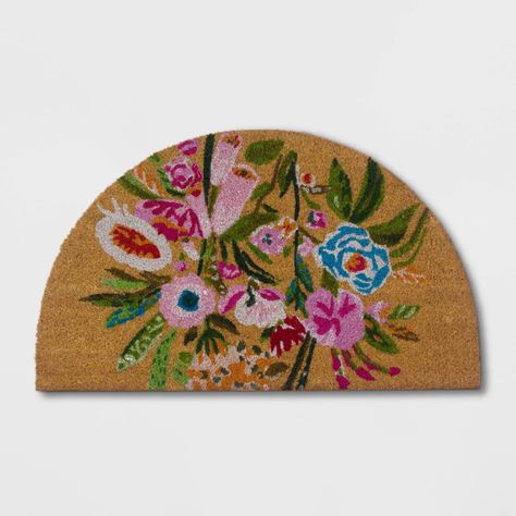 Floral House, Decorative Wall Sculpture, Fiber Wall Art, Cool Doormats, Globe String Lights, Bright Paintings, Boost Your Mood, Spring Home Decor, Half Circle