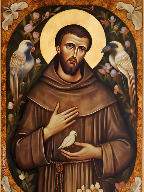 Francis Of Assisi Art, St Francis Assisi, Saint Francis Of Assisi, Sao Francisco, Ad Illustration, Saint Francis, Francis Of Assisi, San Francesco, St Francis