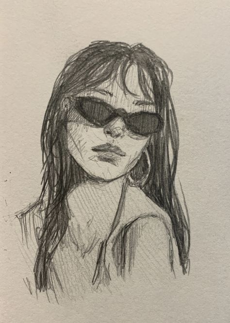 Piskel Art, Drawing Hands, Sketches Of People, Drawing Faces, Sketchbook Art Journal, Easy Drawings Sketches, Arte Inspo, Art Drawings Sketches Creative, Girl Sketch