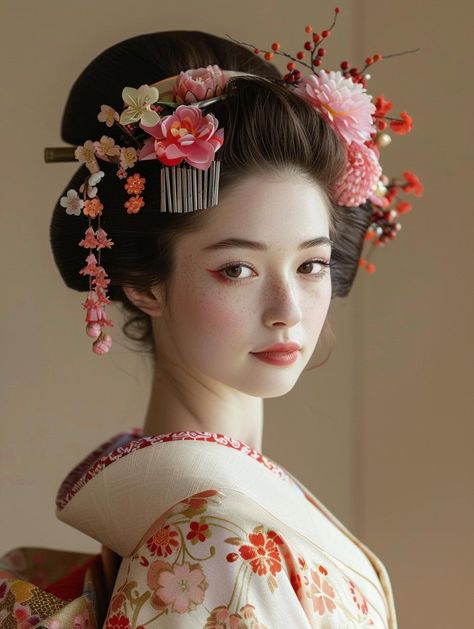 Japanese Hairstyles: Discover Tradition and Innovation Geisha Hairstyles, Kimono Hairstyle, Japanese Hairstyle Traditional, Traditional Geisha, Japanese Hairstyles, Korean Haircut, Traditional Hairstyle, Stylish Short Haircuts, Fashion Walk