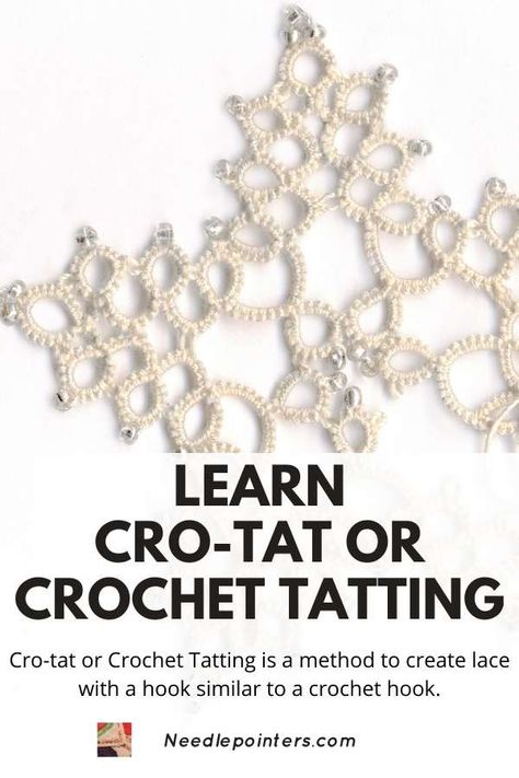 Needle Tatting Tutorial, Crochet Tatting, Needle Tatting Patterns, Half Hitch Knot, Shuttle Tatting Patterns, Tatting Tutorial, Sewing Circles, Tatting Jewelry, Needle Tatting