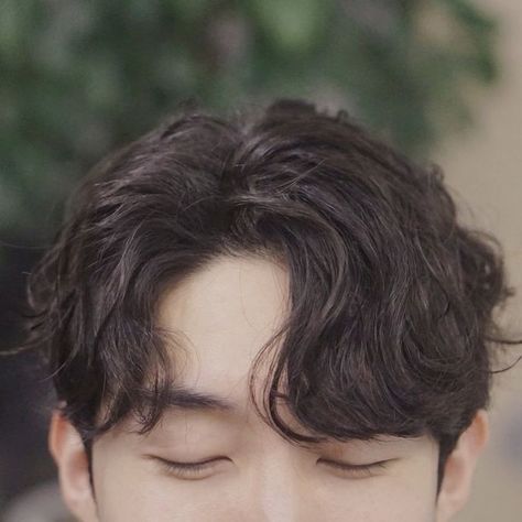 Asian Male Perm Hair, Curly Korean Hairstyles Men, Wavy Perm Korean Men, Wavy Hair Men Haircut Asian, Short Wavy Hair Men Asian, Korean Men’s Hairstyle, Asian Men Perm Undercut, Curly Korean Hair Men, 2 Block Haircut Men Wavy