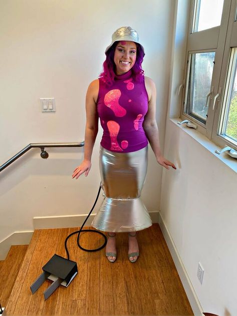 Groovy Costume Ideas, Funny Womens Halloween Costumes 2022, Lava Lamp Costume Diy, Lava Lamp Halloween Costume, Halloween Costume White Boots, Funny Girls Halloween Costumes, Diy Womens Halloween Costumes Creative, Outrageous Halloween Costumes, Scary Kid Costumes