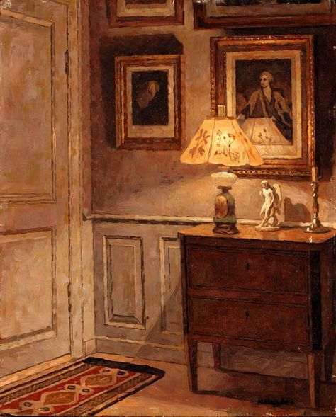 Niels Holsøe 'A Cozy Corner'  19th century | by Plum leaves Interior Paintings, Cosy Corner, Art Classique, Arte Inspo, Beginner Painting, Cozy Corner, Interior Art, Aesthetic Art, Classic Art