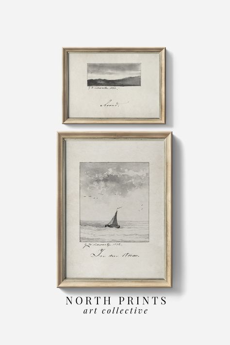 Muted and minimalist lake house wall art. Elevate your space with this unique vintage set of simple coastal sketch artwork. These designs are the perfect neutral prints that will effortlessly complement any coastal or lake house interior. Instantly download, print and frame for an instant decor refresh! Shop North Prints. #vintagehome #lakehousedecor #neutralhome #northprintsco #northprints #vintageart #coastalfarmhouse Lake House Airbnb Decor, Modern Lake House Decor Interior Design, Vintage Lake House Decor, Coastal Lake House, Modern Lake House Decor, Lake House Wall Decor, Lake House Art, Lake Condo, North Prints