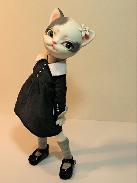 Cat Bjd Doll, Dollfie Dream, Doll Plushies, Fantasy Art Dolls, Unique Dolls, Cat Doll, Anime Dolls, Doll Repaint, 영감을 주는 캐릭터