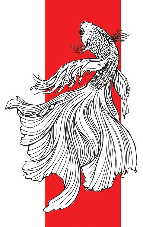 Koi Pattern, Drawing Features, Koi Betta, Fish Drawing, Koi Art, Carpe Koi, Fish Drawings, Soyut Sanat Tabloları, Arte Sketchbook