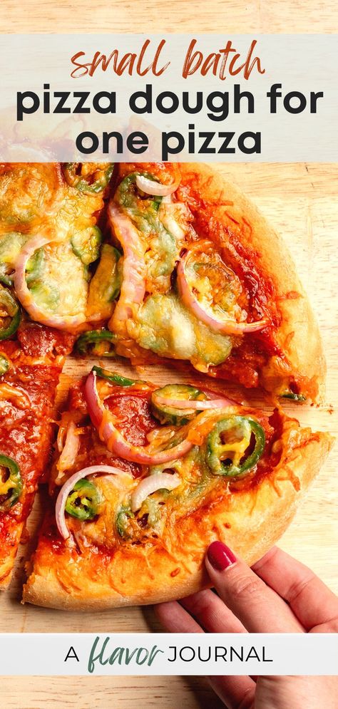 Small Batch Pizza Dough Recipe, Small Batch Pizza Dough, Pizza Dough For One, Personal Pan Pizza Recipe, Diy Pizza Dough, Fast Pizza Dough, Quick Pizza Dough, Fast Pizza, Best Pizza Dough Recipe