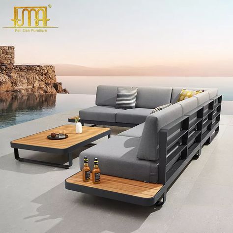 Kursi Outdoor, Outdoor Sofa Diy, Luxury Patio Furniture, Metal Garden Furniture, Steel Furniture Design, Steel Sofa, Welded Furniture, Metal Sofa, Metal Outdoor Furniture