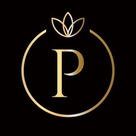 Initial P letter luxury, beauty, ornament monogram logo for wedding, fashion, jewelry, boutique, floral and botanical template P Luxury Logo, P Logo Design Letter, Botanical Template, Letter P Design, P Letter Design, Create A Logo Free, P Initial, Floral Branding, P Logo Design