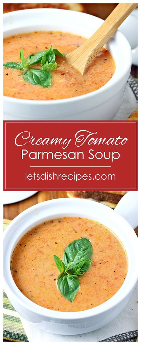 Tomato Parmesan Soup, Parmesan Soup Recipe, Tomato Parmesan, Homemade Tomato Soup, Parmesan Soup, Bisque Soup, Tomato Soup Homemade, Creamy Tomato Soup, Best Soup Recipes