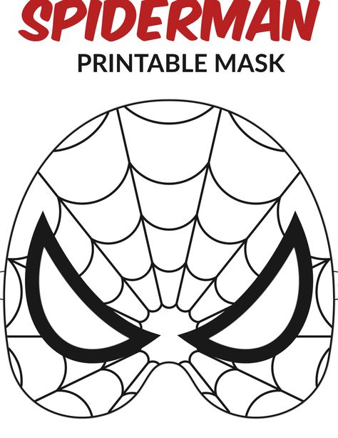 Are you looking for Spiderman birthday party ideas? Use this FREE printable boys Spiderman mask template for your kids coloring costume or use them as party favors for his special day! They also make fantastic coloring crafts! Spiderman Mask Template, Superhero Mask Template, Spiderman Birthday Party Ideas, Diy Costumes Kids Boys, Mask Templates, Diy Superhero, Coloring Crafts, Coloring Mask, Superhero Mask