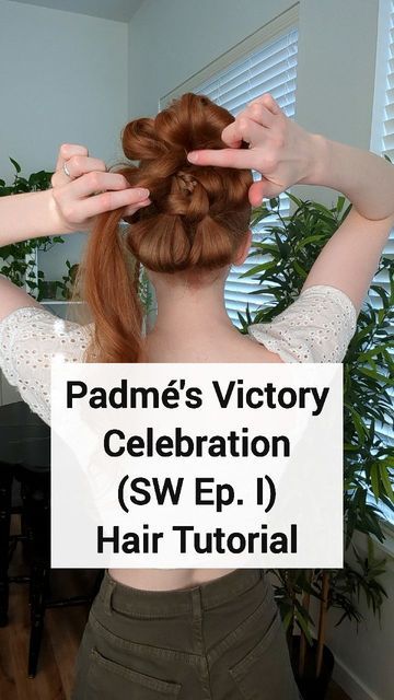 Ryan Terhune on Instagram: "Here's the full tutorial for Padmé's Victory Celebration Hairstyle!! #hairtutorial #starwars #starwarsprequels #starwarsepisode1 #starwarshair #nerdyhair #hair #updo #howto #padme #padmecosplay #padmeamidala" Padme Hairstyles, Starwars Hairstyles, Princess Leia Hair Tutorial, Star Wars Hairstyles, Disney Hairstyles, Star Wars Hair, Princess Leia Hair, Star Wars Wedding, Simple Wedding Hairstyles