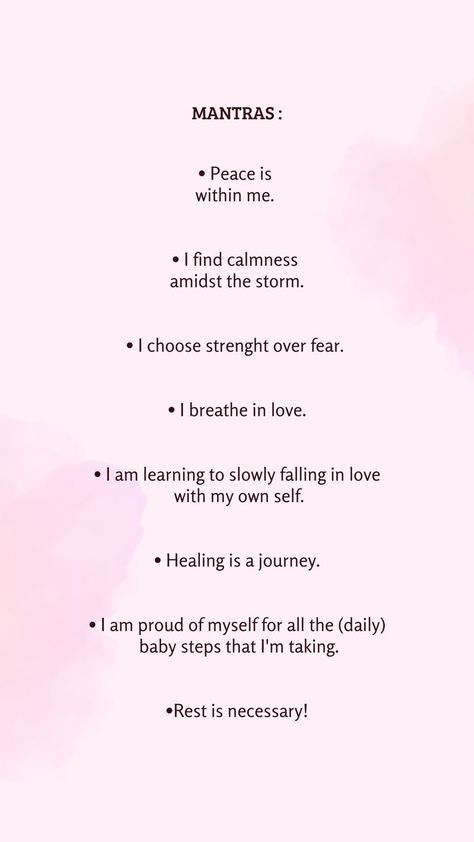 #mantra #mantras #healing #motivational #motivationalquotesforlife #wellness Good Mantra Quotes, Personal Mantra Quotes, Mantra For Healing, School Mantras, Mantras To Live By, Mantra Examples, Healing Mantras Affirmations, Mantra Ideas, Todays Mantra