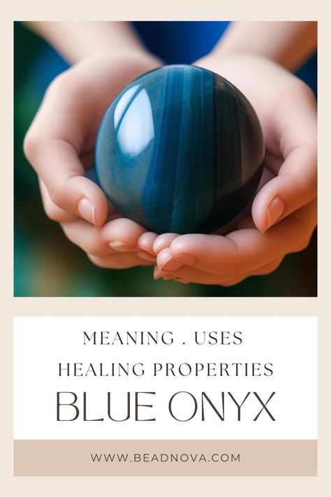 Bands of blue hues are intermingled; therefore, the beauty of the blue onyx may be credited to Gaia only in part. Read on more about the healing powers and applications of this gemstone. Blue Onyx Crystal Meaning, Onyx Meaning, Onyx Crystal, Blue Onyx, Crystal Meanings, Healing Powers, Healing Properties, The Meaning, Blue Hues