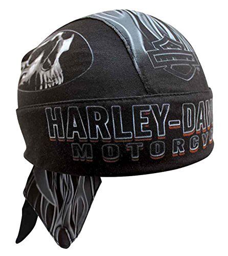 Harley Davidson Hats, Female Motorcycle Riders, Harley Davidson Gifts, Do Rag, Flaming Skull, Harley Davidson Accessories, Harley Davidson Fatboy, Black Harley Davidson, Skull Head