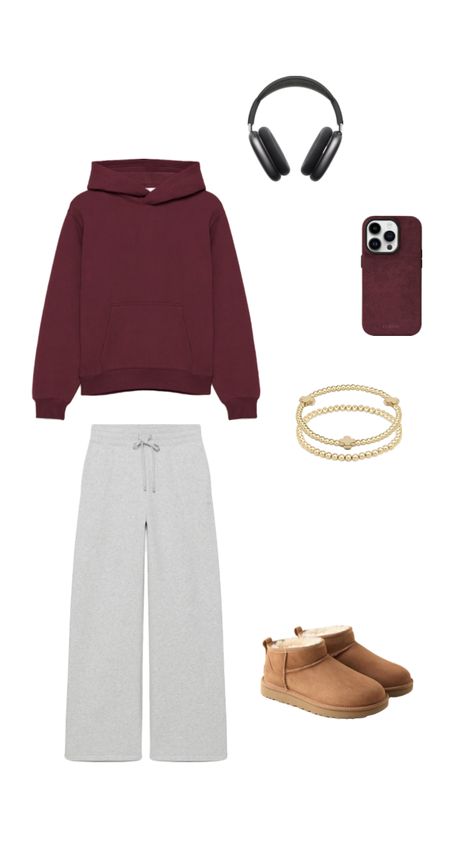 winter outfit inspo 2024 #outfitinspo #outfit #aritzia #hoodie #sweatpants #appleheadphones #iphone #enewton #enewtonbracelets #ugg #uggs #uggoutfits #uggseason Uggs With Sweatpants, Aritzia Sweatpants Outfit, Aritzia Outfits, Ugg Fits, Aritzia Sweatpants, Aritzia Hoodie, Aritzia Outfit, Chilly Outfits, Bummy Outfits