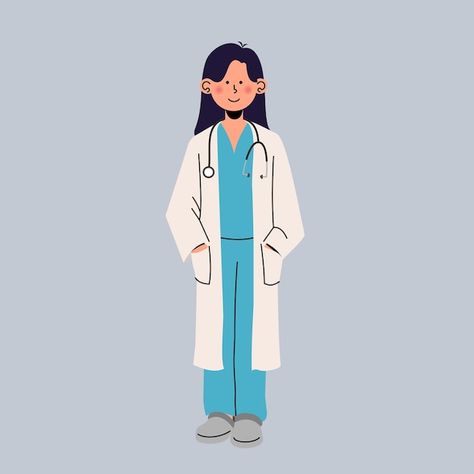 Doctor simple vector illustration | Premium Vector #Freepik #vector #people #career #doctor #doctors Doctor Illustration Art, Doctor Vector Illustration, Career Illustration, Hospital Illustration, Doctor Illustration, Doctor Vector, Friday Illustration, Narrative Illustration, Doctor Woman