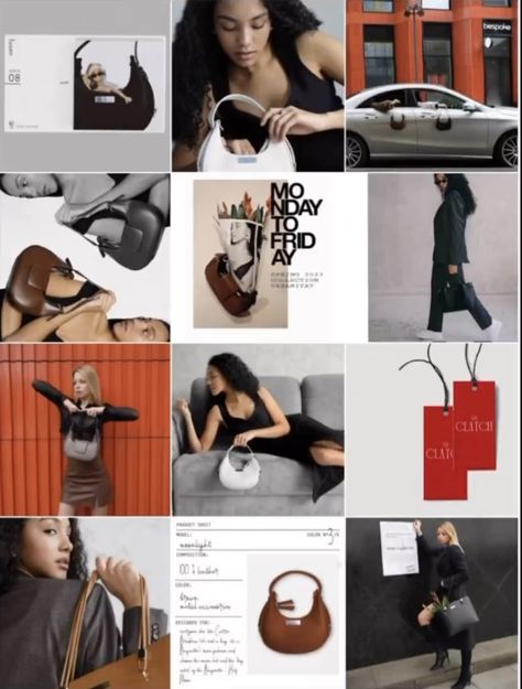 Bag Brand Instagram Feed, Luxury Bag Brands, Lookbook Layout, Social Media Content Planner, Custom Brand Design, Instagram Feed Layout, Feed Insta, Feed Bags, Instagram Grid