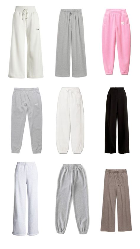 #collage #aesthetic #clothing #fashion #sweatpants #cozy #baggy #viralpost #greysweatpants Fashion Sweatpants, Baggy Sweatpants, Aesthetic Clothing, Grey Sweatpants, Viral Post, Christmas Wishlist, Sweatpants, Collage, Wardrobe