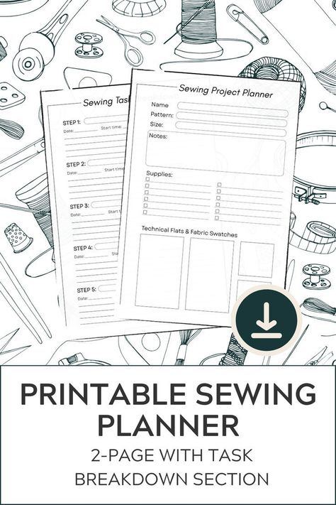 Sewing Planner is a minimalist printable planner that helps you stay organized with your sewing #Sewing_Projects_Planner #Sewing_Project_Template #Sewing_Planner_Printable_Free #Sewing_Printables_Free Sewing Project Planner Free Printable, Sewing Planner Printable Free, Minimalist Sewing, Sewing Planner Printable, Sewing Project Planner, Planner Sewing, Sewing Planner, Monthly Planner Template, Simple Planner