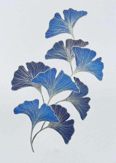 Illustrious Botanical Illustrations Fernanda Saraga · 26.09.23 Ginkgo leaves Watercolour and gold pen Artist: Fernanda Saraga https://instagram.com/fernandasaraga Ginkgo Art, Tarot Tattoo, Florida Gardening, Ginkgo Leaves, Loom Jewelry, Leaf Illustration, Gold Pen, Leaf Drawing, Botanical Illustrations