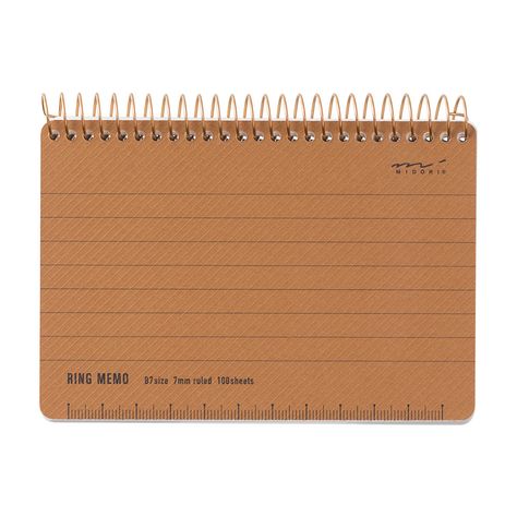 B7 horizontal spiral notebook RING MEMO100 lined sheets 7mmDimensions: Height 128mm x Width 95mm x Thickness 14mmMade in Japan Letter Symbols, Luxury Stationery, Paper Lovers, Ruled Paper, Everyday Art, Single Ring, Japanese Stationery, Plastic Cover, Leather Notebook